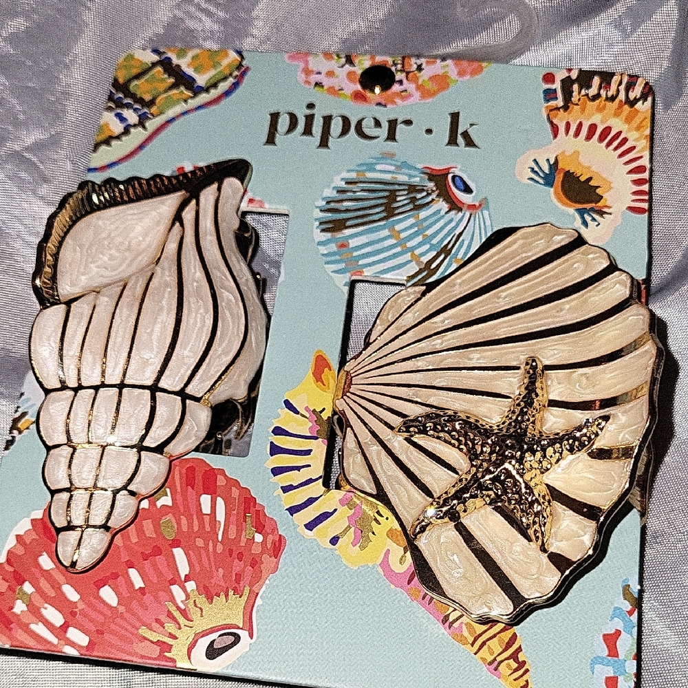 Piper K Shell and Starfish Hair Clip Brand New TL Rt LS